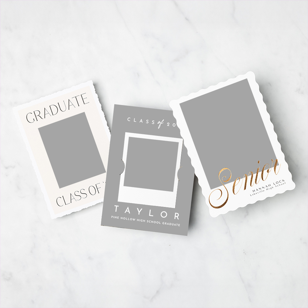 WHCC Cards 3 Grad Cards on Marble senior milestone foil preview